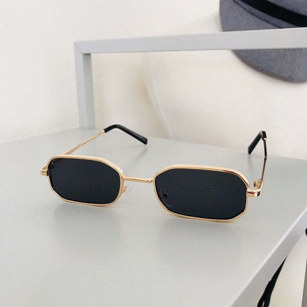 Retro Slim Rectangular Sunglasses